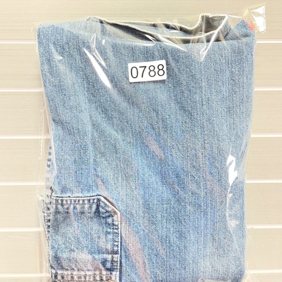 Old Navy Carpenter Jeans Mens 34 Long Light Wash Denim Blue Utility Work Pants - Picture 8 of 8